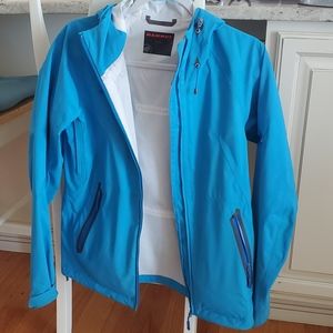 Mammut rain jacket- small. Bright blue/'tealish'
